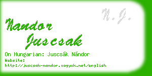nandor juscsak business card